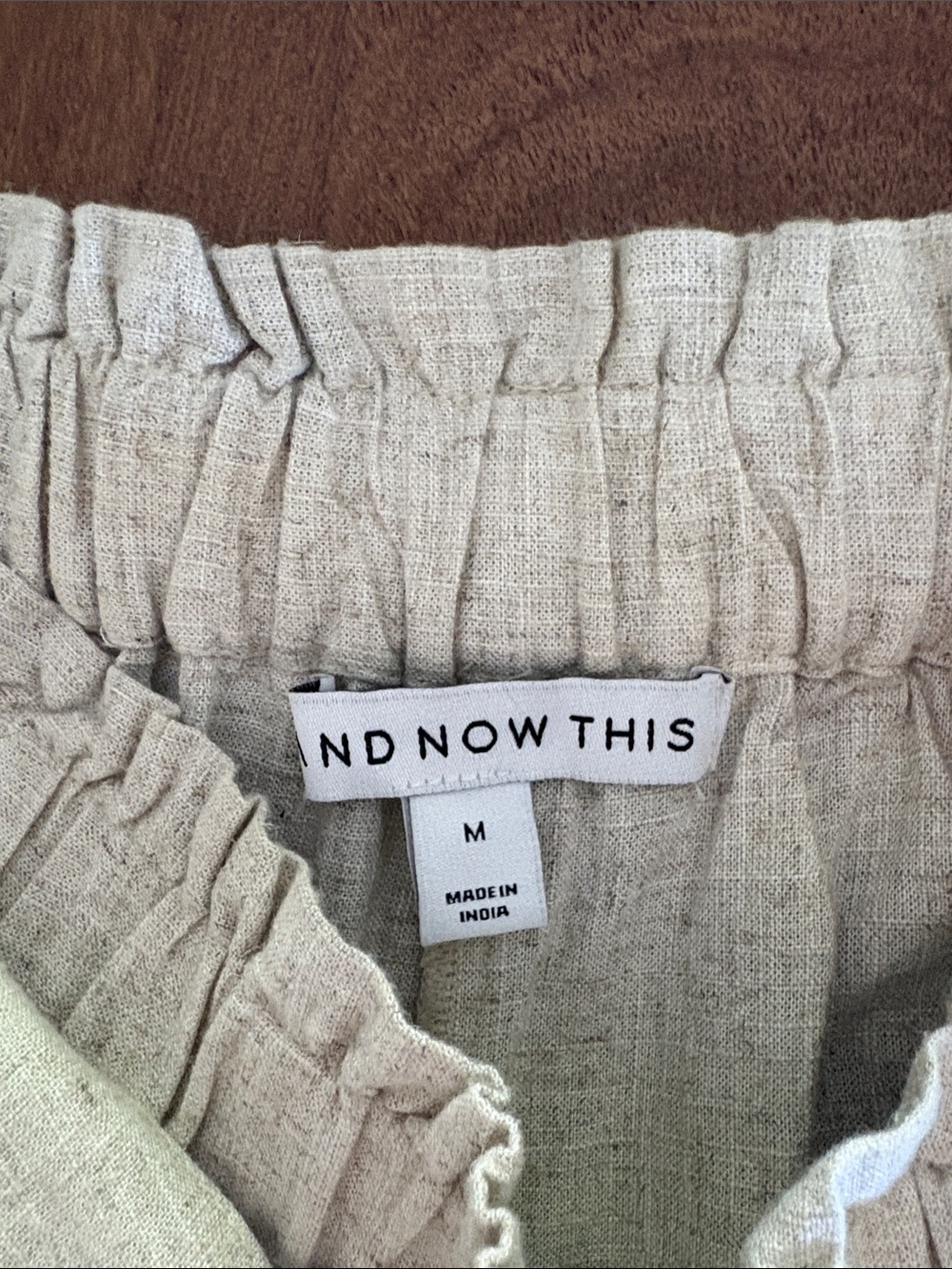 Linen and viscose blend paper bag wide leg pants. Great Fall color & Size medium - Picture 2 of 10